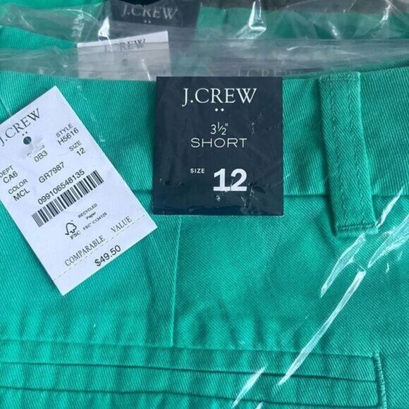 J Crew Women's‎ 3.5" Chino Short Classic 100% Cotton Beach Green - Picture 6 of 8